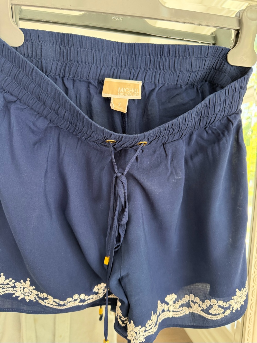 MICHAEL Michael Kors Navy Blue Drawstring Shorts - Picture 3 of 4